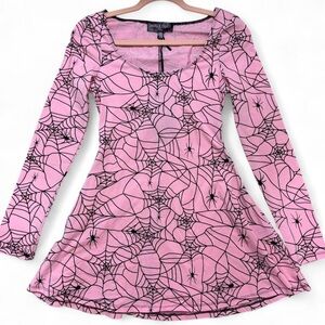 Pink Spider Web / Webbed Dress by Tricks N Treats